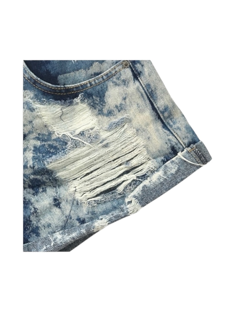 new LF Carmar ❉ Vintage 80’s Acid High Rise Cut Off Rolled Cuff Hem Shorts ❉ 27 - Picture 7 of 16